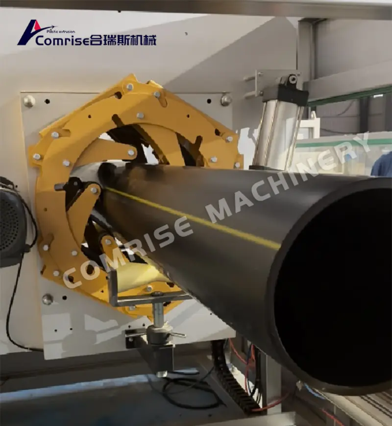 آزمایش دستگاه لوله HDPE 200-500 میلی متر برای رضایت مشتری انجام شد